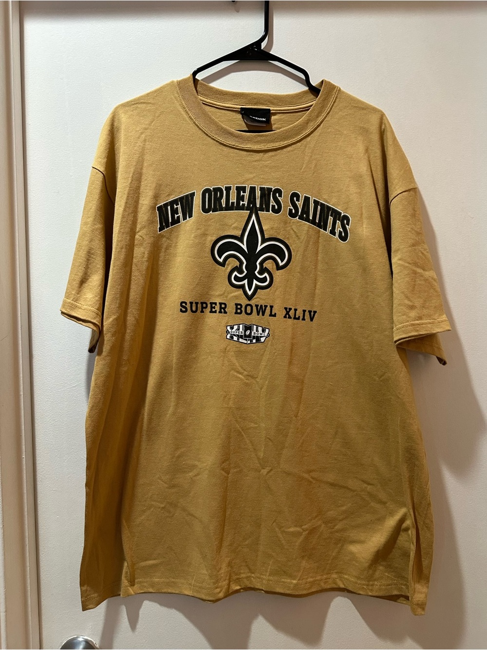 Reebok Gold New Orleans Saints Super Bowl XLIV Graphic Tee